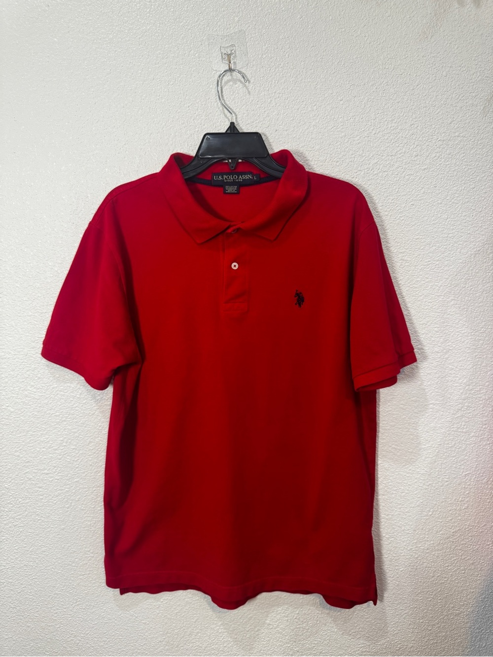 U.S. Polo Assn. Red Short-Sleeve Polo with Embroidered Logo